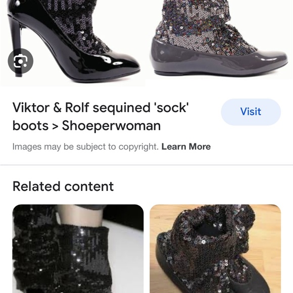 viktor and rolf sequin boots ballet flats. Rubber boots - Picture 10 of 10